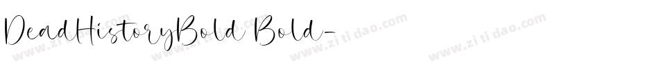 DeadHistoryBold Bold字体转换